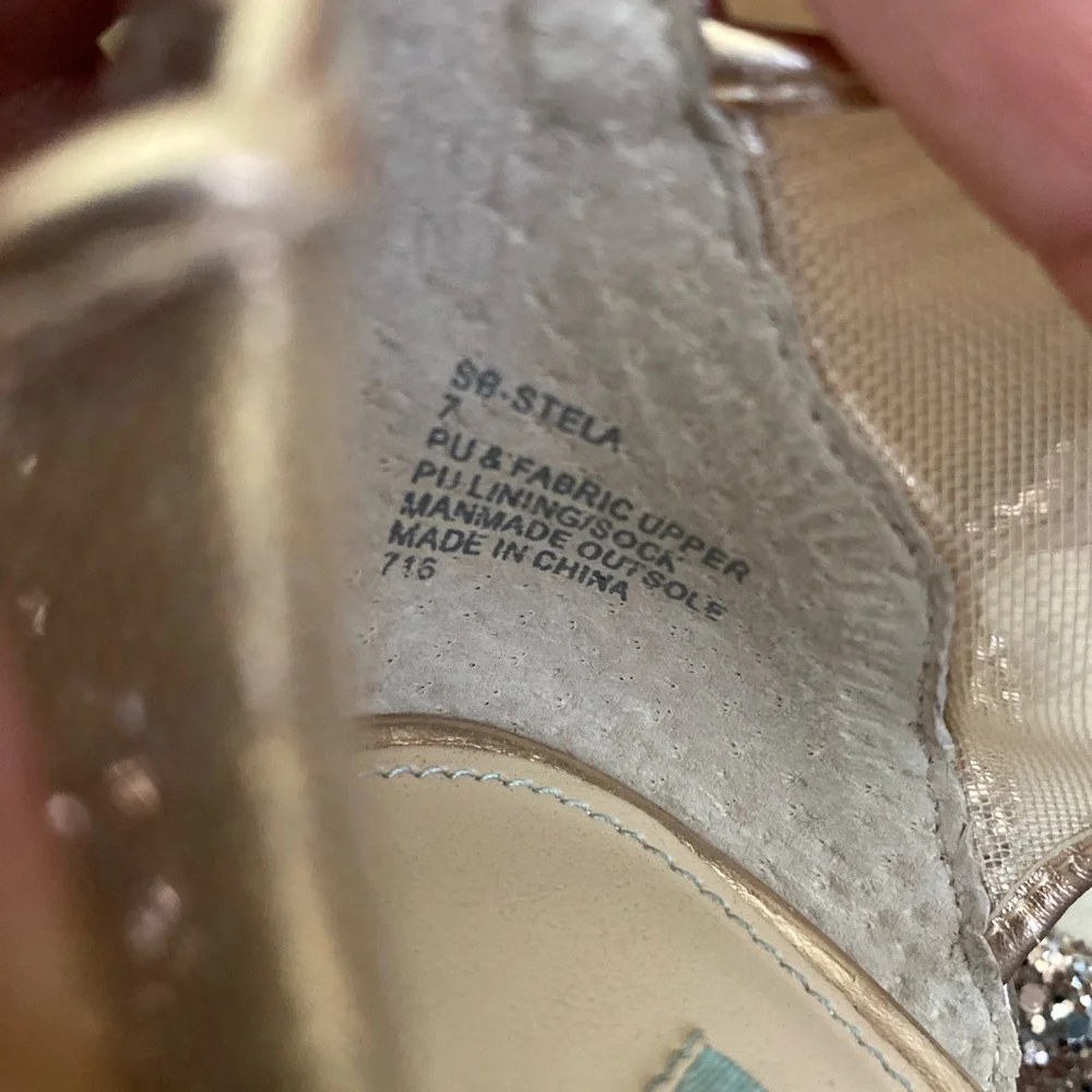 Blue by Betsy Johnson, SB Stela Champagne Glitter Pumps - Picture 7 of 10